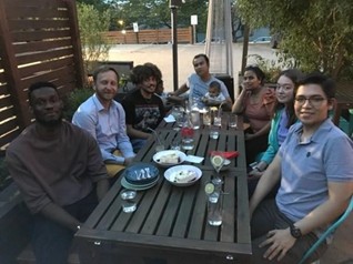 Group dinner celebrating team members